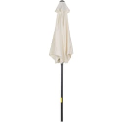 Ombrellone da Giardino Rotondo con Palo Centrale 2x2 m Crema - Outsunny