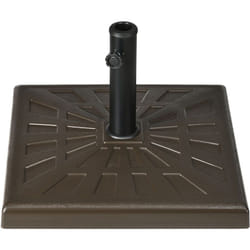Basamento per Ombrellone da Giardino da 19 kg Resina e Metallo Marrone - Outsunny