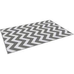 Outsunny - Tappeto da Esterno Design Geometrico Reversibile 121x182cm Grigio