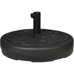 Outsunny Base per Ombrellone Ø56cm in Plastica Riempimento Acqua e Sabbia Nero