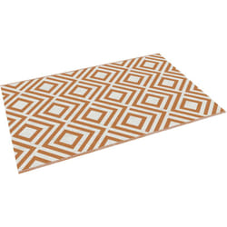 Outsunny - Tappeto Esterno Fantasia Geometrica Reversibile 182x274 cm Marrone