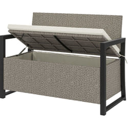 Cassapanca da Giardino 2 Posti con Contenitore 151.5L in Rattan Crema - Outsunny