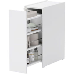 Homcom - Mobile da Bagno Salvaspazio a 3 Livelli in Truciolato Bianco