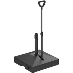Outsunny - Base per Ombrellone in hdpe Riempibile con Maniglia e Rotelle Nero