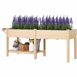 Descrizione: Crea il tuo giardino dei sogni con la fioriera in legno rialzata di Outsunny! Questa struttura rialzata offre sp ...