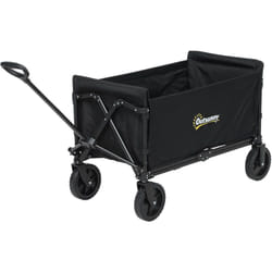 Outsunny - Carrello da Esterno da 120L Pieghevole con Pannello Apribile Nero