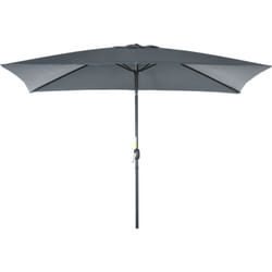 Ombrellone da Giardino Rettangolare 2x3 m con Manovella Grigio Scuro - Outsunny