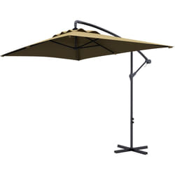 Ombrellone da Giardino a Braccio 3x2m con Apertura a Manovella Marrone - Outsunny