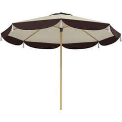 Ombrellone da Terrazzo Ø2.6 m con Copertura UV50+ e 8 Stecche Beige - Outsunny