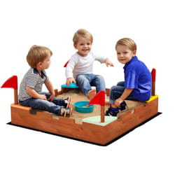 Aiyaplay - Sabbionaia per Bambini a Forma di Castello in Legno Multicolore