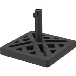 Outsunny - Base per Ombrellone 15kg in hdpe Quadrata per Pali da 32-38-48mm, Nero
