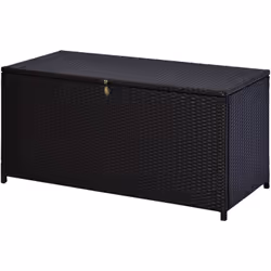 Descrizione: Questo baule in rattan di Outsunny è perfetto per il giardino o il patio e si abbina perfettamente ai tuoi arred ...