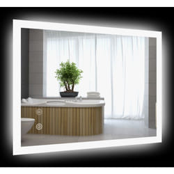 Kleankin - Specchio Bagno Antiappannamento con Luci e Controllo Touch 70x50cm