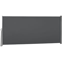 Tenda Frangivista da Giardino Avvolgibile ed Estensibile fino 3m Grigio - Outsunny