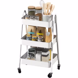 Descrizione: Riordina con eleganza grazie al carrello cucina HOMCOM a 3 livelli. Organizza facilmente nei tre livelli di vari ...