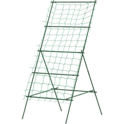 Outsunny - Sostegni per Pomodoro a forma di a a Livelli Regolabili con Rete Verde