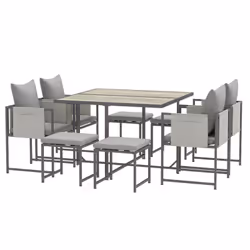 Descrizione: Trasforma il tuo giardino in un'area pranzo accogliente con il set tavolo da esterno con sedie Outsunny. La robu ...