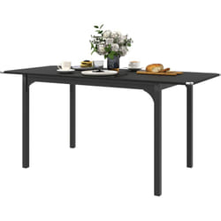 Tavolo Espandibile Rettangolare 4-6 Posti Allungabile da 120-160 cm Nero - Homcom