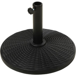 Outsunny - Basamento per Ombrellone Rotondo da 12.5kg per Pali da 38mm e 48mm Nero