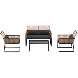Descrizione: Trasforma il tuo esterno con l'elegante salotto da giardino in rattan di Outsunny, composto da un divano a due p ...