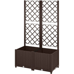 Outsunny - Fioriera da Esterno con Traliccio in pp e Fori di Drenaggio 80x40x135cm