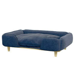 Lettino per Cani Grandi fino 30 kg con Cuscino Rimovibile 96x66x24cm Blu - Pawhut