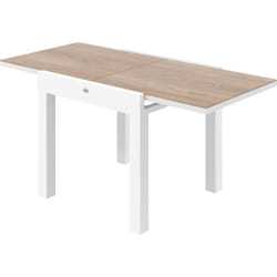 Tavolo da Giardino Allungabile da 80-160 cm per 4-6 Posti Bianco - Outsunny