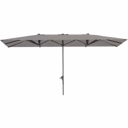 Descrizione: Goditi un'ampia ombra con l'ombrellone doppio Outsunny. Con una generosa apertura di 451 x 264 cm e protezione U ...