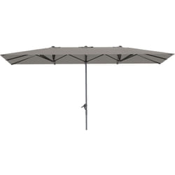 Ombrellone da Giardino Doppio 4.5x2.6 m Apertura a Manovella Grigio - Outsunny