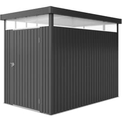 Outsunny - Capanno Porta Attrezzi con Lucernario 162x259x201 cm Grigio Scuro