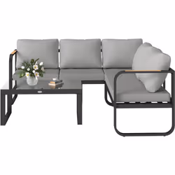 Descrizione: Trasforma il tuo spazio all'aperto con questo set da giardino Outsunny da 3 pezzi. Il set include un divano 3 po ...