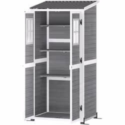 Descrizione: Esplora il fascino della casetta da giardino in legno Outsunny, perfetta per arricchire il tuo giardino di elega ...