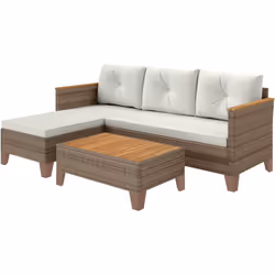 Descrizione: Rendi il tuo giardino un'oasi di relax con il set di mobili in rattan di Outsunny. Questo salotto da giardino in ...