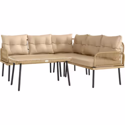 Descrizione: Trasforma il tuo giardino in una raffinata oasi di relax con il set di mobili in rattan di Outsunny. Questo set ...