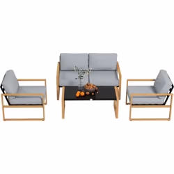 Descrizione: Trasforma il tuo spazio aperto in un'oasi di relax con il set da giardino di Outsunny. Il set è composto da 2 po ...