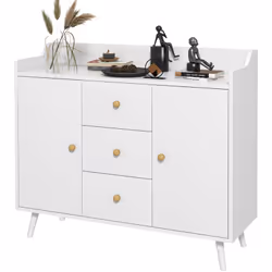 Descrizione: Questa credenza da soggiorno HOMCOM ti aiuterà a tenere tutti gli oggetti organizzati e in ordine. Tre cassetti, ...