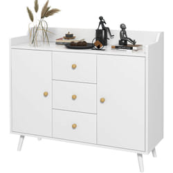 Mobile Cucina Moderno con 3 Cassetti e 2 Armadietti a 2 Livelli Bianco - Homcom