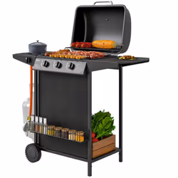 Descrizione: Accendi il barbecue da giardino Outsunny con 4 bruciatori! Con un'ampia area per grigliare di 1776 cm² e un supp ...