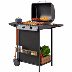 Descrizione: Accendi il barbecue da giardino Outsunny con 3 bruciatori! Con un'ampia area per grigliare di 1776 cm² e un supp ...
