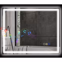 Descrizione: Quando svolgi la tua beauty routine quotidiana, fallo con eleganza! Lo specchio da bagno LED intelligente HOMCOM ...