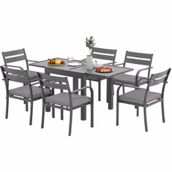 Descrizione: Vivi l'incanto di cenare all'aperto con il set da pranzo Outsunny. Composto da 7 pezzi, con 6 sedie impilabili e ...