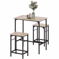 Descrizione: Rinnova il tuo spazio con il set da bar industriale HOMCOM elegante e unico. Un tavolo da bar e 2 sgabelli trasf ...