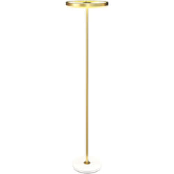 Homcom - Lampada a Piantana Dimmerabile Interruttore e Pedale e 3 Luminosità Oro