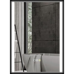 Homcom - Specchio Bagno da Parete con Luce led a 3 Colori 70x50x3 cm