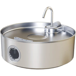 PawHut Fontana per Gatti da 7L con Luce LED 30.5x31.2x19.3 cm Argento