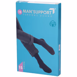 Man Support 15 Cotton Gambaletto Blu 4 1 St