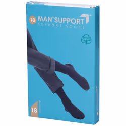 Man Support 18 Cotone Gambaletto Nero 4 1 St