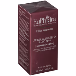 Euphidra Filler Suprema Acido Ialuronico 4000 p.p.m. è un riparatore antirughe con concentrato attivo di puro Acido ialuronic ...