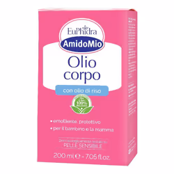 Euphidra AmidoMio Olio Corpo Idratante per Bambini leggero ed a rapido assorbimento. Deterge, idrata e rimuove la crosta latt ...