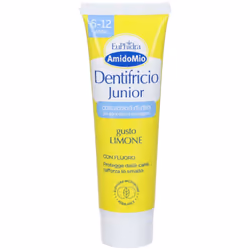 Euphidra Amidomio Dentifricio con fluoro e xilitolo per bambini 6-12 anni. Rafforza lo smalto e previene la carie con gusto m ...